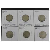 1894 Liberty Head V Nickels