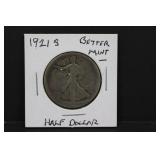 1921S Silver Walking Liberty Half Dollar