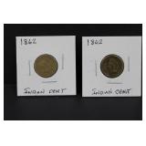 1862 Indian Head Cents
