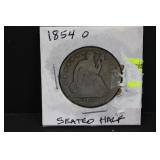 1854 O Silver Seated Half Dollar