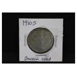 1910S Silver Barber Half Dollar