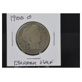 1900 O Silver Barber Half Dollar