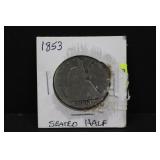 1853 Silver Seated Half Dollar