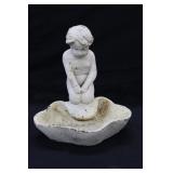 7" Cast Iron Figural Soap Dish
