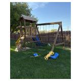 Multi-Functional Wooden Yard Swing/Playset