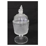 10" Westward Ho EAPG Covered Compote