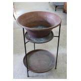 30" Metal & Copper Plant Stand
