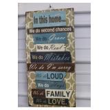 "In This Home" Decorative Wood Sign