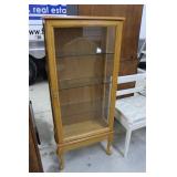Oak Glass Front Curio Cabinet