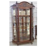 Ornate Curved Glass China Cabinet