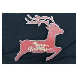 17" Metal Reindeer Door Hanger