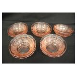 Pink Depression Glass "Cherry Blosom"