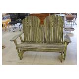 Wood Porch Double Glider