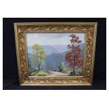 Landscape Mountain Print in Ornate
