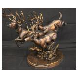 NIB NWTF "Timber Trio" Bronze Resin Sculpture
