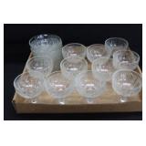 Iris & Herringbone Cups & Bowl