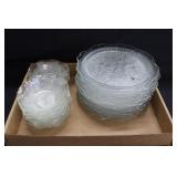 Iris & Herringbone Dinner Plates & Fruit Bowls