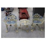 3 Piece Pot Metal Patio  Set