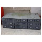 18 Drawer Metal Hardware Bin