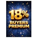 18% Buyer's Premium On All Items