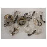 Vintage Glass Curtain Hangers