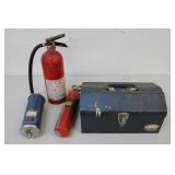 Fire Extinguishers, Tool Box, Fire Control Unit