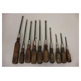 Wood Handled Flat Head Screw Drivers
