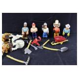 Vintage Fisher Price Husky Helper Men Toy Figures