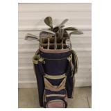 Assorted RH Golf Clubs & Bag