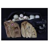 Baseball, Softball, Gloves & Catchers Mask
