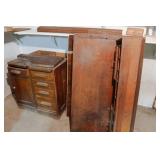 Antique Disassembled Roll Top Desk