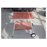 Outdoor Redwood Rolling Stand