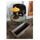Patio Table, Plater, Hose Hanger & Birdfeeder