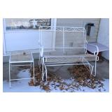 Wrought Iron Glider w/ Table