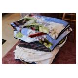 Stack of Blankets & Rugs