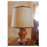 MCM Orange Geometric Table Lamp
