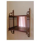 Mahogany Mirrored Shelf