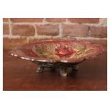 Goofus Glass Footed 9" Dish