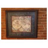 World Map Framed Art