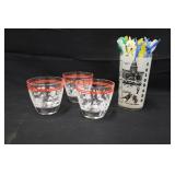 Vintage Stirrers & Golf Glasses