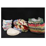 Crochet Bag, Towels, Pot Holders, Etc.