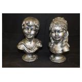 Boy & Girl  Figural Busts