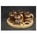 Tray & Beer Mugs
