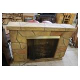 Faux Stone  Electric Fireplace