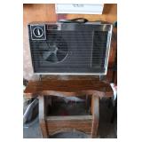 Wooden End Table & Sears 240V Automatic Heater