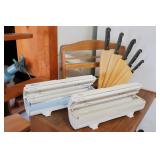 Spice Rack, Knife Set & Misc.