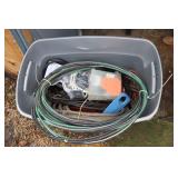 Tub of Scrap wiring & electrical Chords