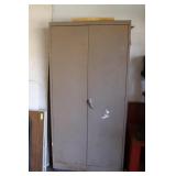 Metal Storage Cabinet & Contents