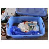 Children's Blankets & Ice Cleats in Storage tub