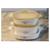 Corning Ware Snow Flake Casseroles